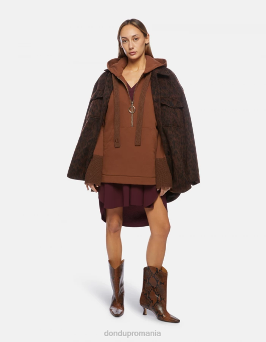 femei rochie scurtă de sable V84D292 îmbrăcăminte prugna DONDUP