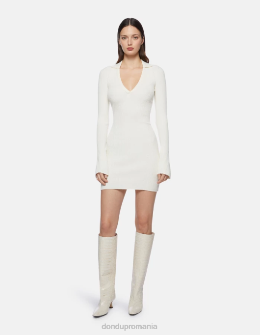 femei rochie scurta din vascoza V84D271 îmbrăcăminte lievito DONDUP