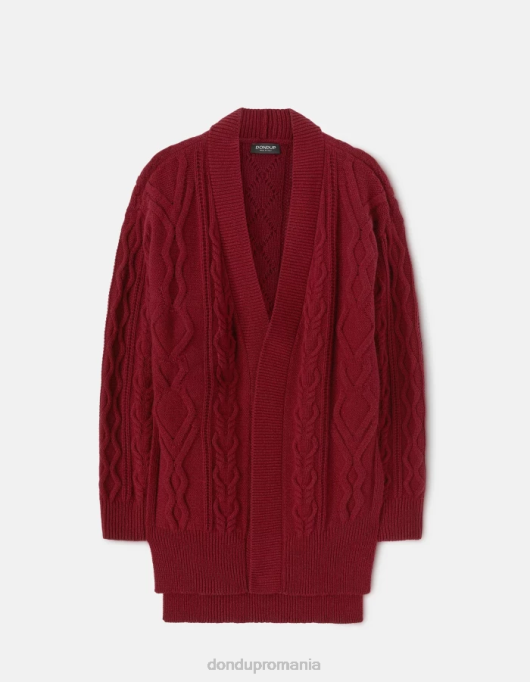 femei cardigan din lână cu o formă regulată V84D307 îmbrăcăminte barbabietola DONDUP