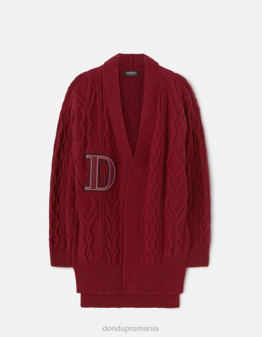femei cardigan din lână cu o formă regulată V84D330 îmbrăcăminte barbabietola DONDUP