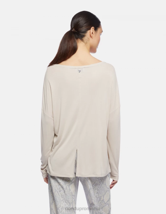 femei tricou interlock supradimensionat V84D447 îmbrăcăminte lievito DONDUP