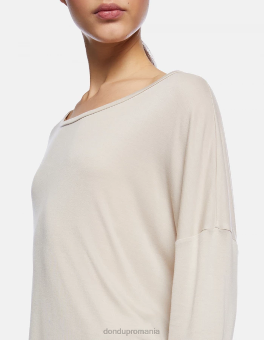femei tricou interlock supradimensionat V84D447 îmbrăcăminte lievito DONDUP