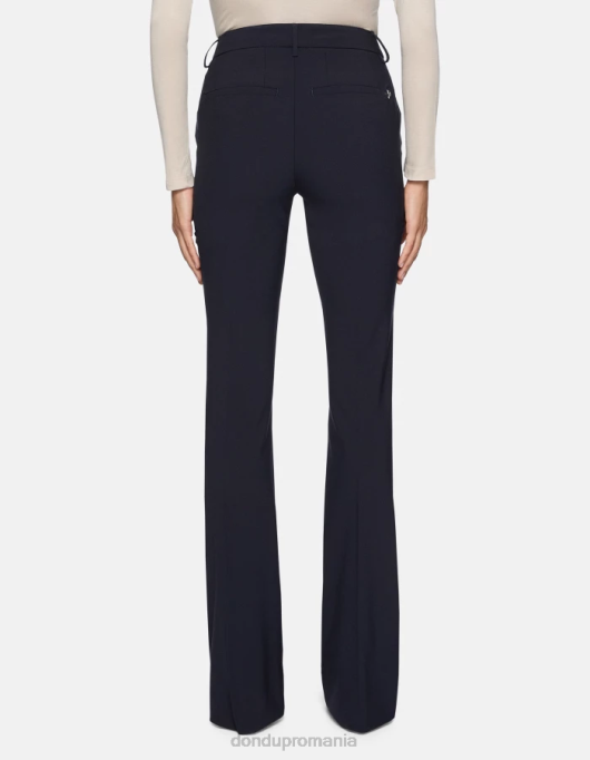 femei pantaloni de lână tina bootcut V84D192 îmbrăcăminte albastru marin DONDUP
