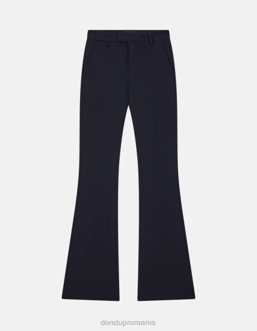 femei pantaloni de lână tina bootcut V84D192 îmbrăcăminte albastru marin DONDUP