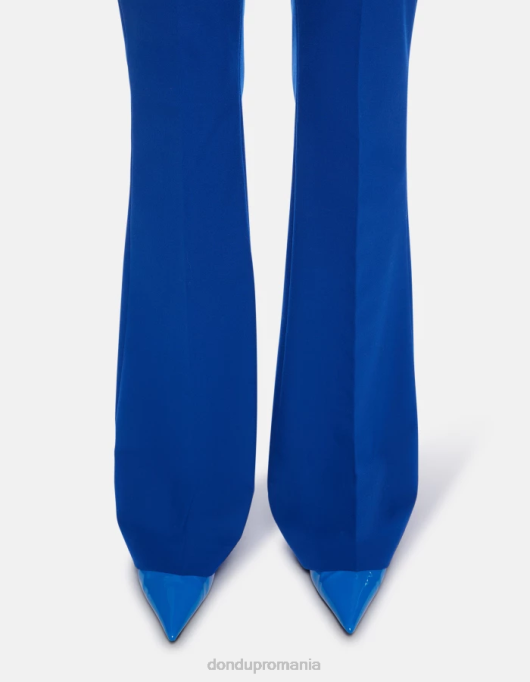 femei pantaloni de lână tina bootcut V84D193 îmbrăcăminte albastru regal DONDUP