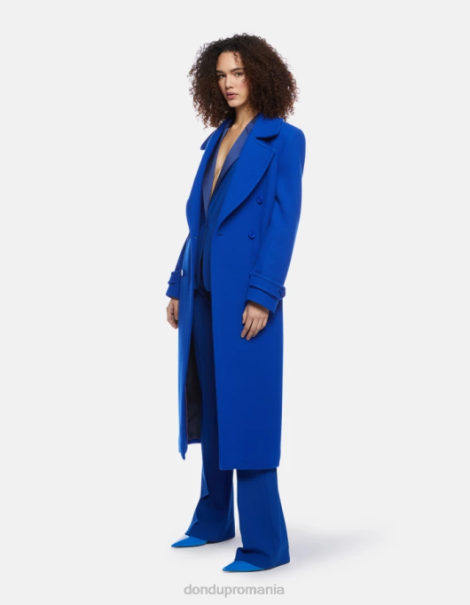 femei pantaloni de lână tina bootcut V84D193 îmbrăcăminte albastru regal DONDUP