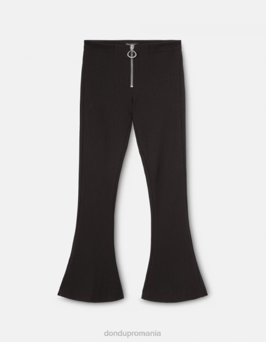 femei pantaloni din jerse avril bootcut V84D217 îmbrăcăminte negru DONDUP