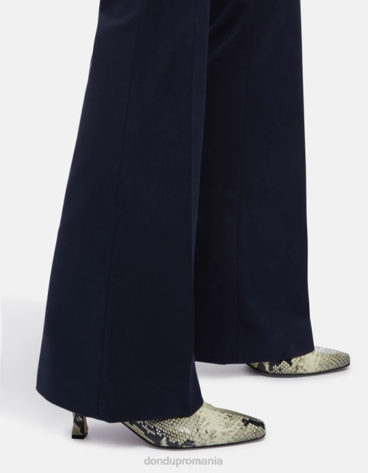 femei pantaloni lexi bootcut din bumbac V84D168 îmbrăcăminte albastru marin DONDUP