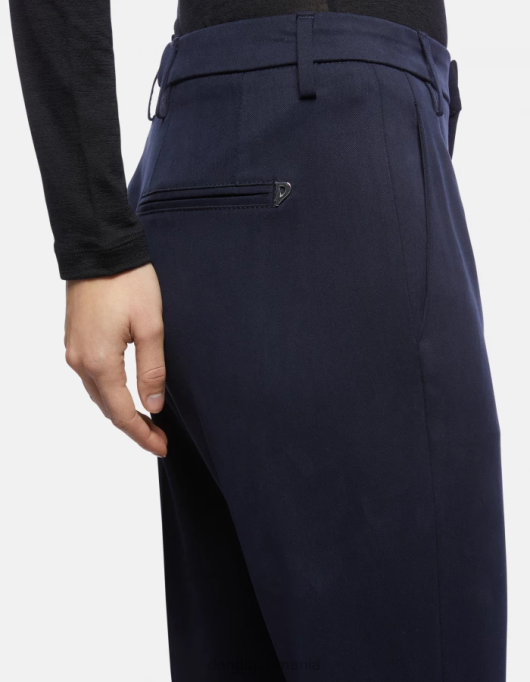 femei pantaloni lexi bootcut din bumbac V84D168 îmbrăcăminte albastru marin DONDUP