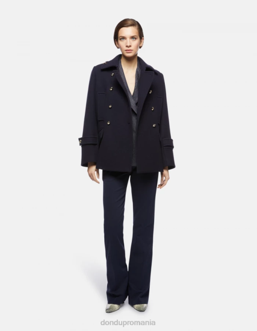 femei pantaloni lexi bootcut din bumbac V84D168 îmbrăcăminte albastru marin DONDUP