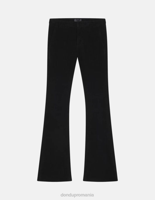 femei pantaloni lexi bootcut din catifea V84D120 îmbrăcăminte negru DONDUP