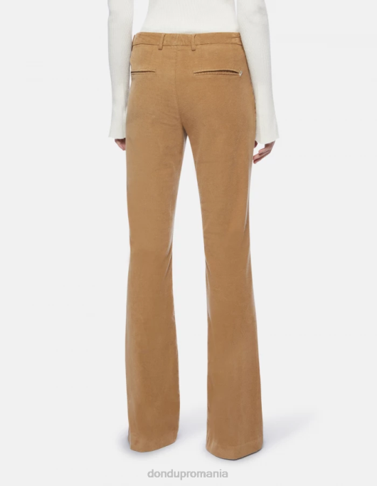 femei pantaloni lexi bootcut din catifea V84D121 îmbrăcăminte nisip DONDUP