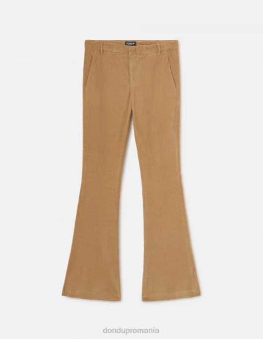 femei pantaloni lexi bootcut din catifea V84D121 îmbrăcăminte nisip DONDUP