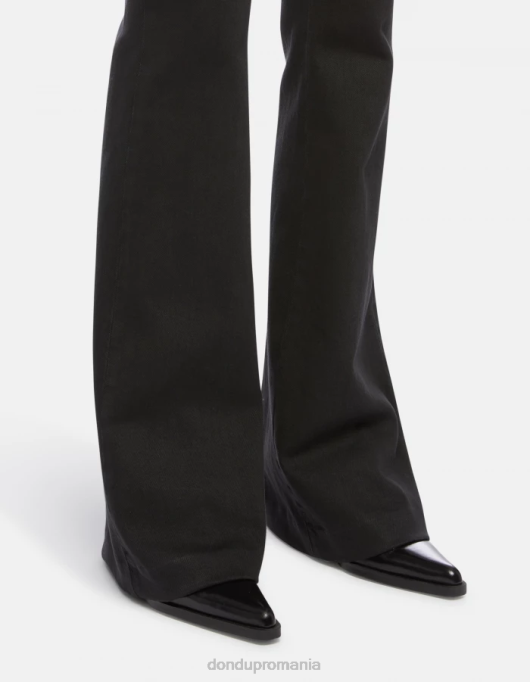 femei pantaloni lexi bootcut din denim stretch bull V84D216 îmbrăcăminte negru DONDUP