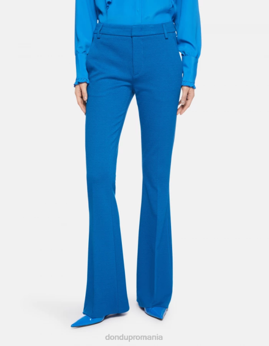 femei pantaloni lexi bootcut din jerseu V84D157 îmbrăcăminte turcoaz DONDUP