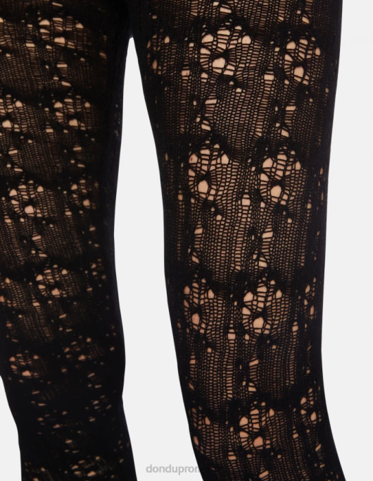 femei pantaloni super skinny din dantelă V84D172 îmbrăcăminte negru DONDUP