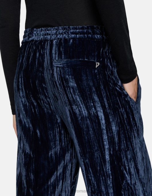 femei pantaloni de jogging din catifea marisol V84D148 îmbrăcăminte albastru marin DONDUP