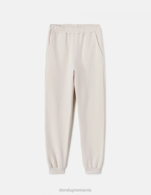 femei pantaloni de jogging din fleece cu fiti regulate V84D140 îmbrăcăminte lievito DONDUP