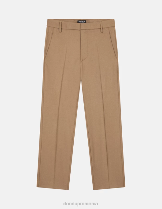 femei nima pantaloni largi de flanel V84D221 îmbrăcăminte cămilă DONDUP