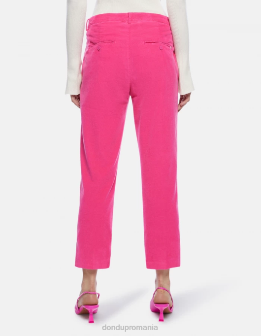 femei nima pantaloni largi din catifea V84D136 îmbrăcăminte orhidee DONDUP