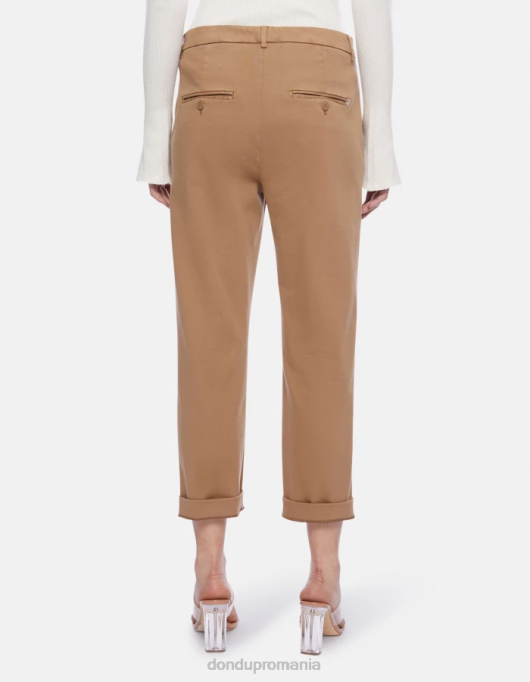 femei nima pantaloni largi din tricotină V84D232 îmbrăcăminte nisip DONDUP