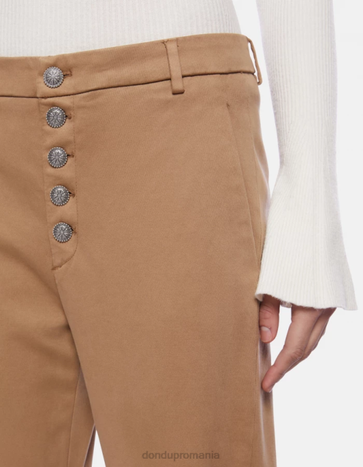 femei nima pantaloni largi din tricotină V84D232 îmbrăcăminte nisip DONDUP