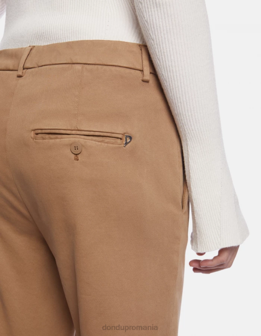 femei nima pantaloni largi din tricotină V84D232 îmbrăcăminte nisip DONDUP