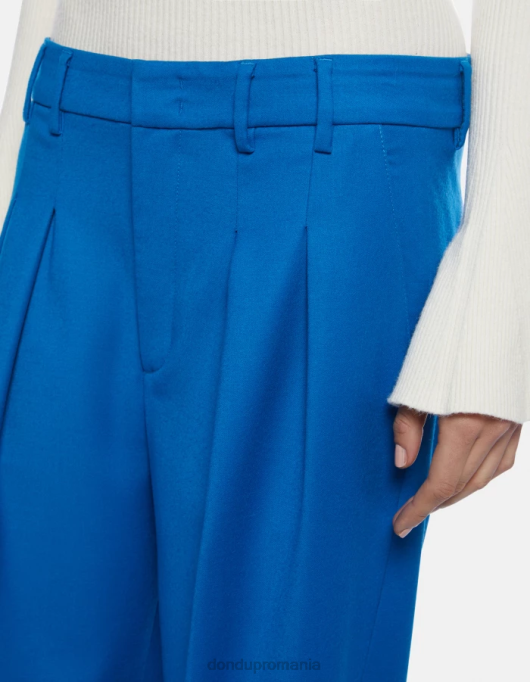 femei pantaloni largi de flanel daly V84D194 îmbrăcăminte turcoaz DONDUP