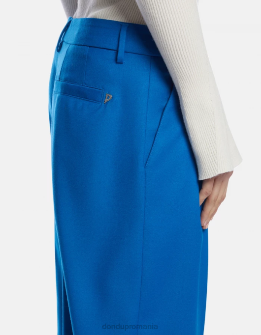 femei pantaloni largi de flanel daly V84D194 îmbrăcăminte turcoaz DONDUP