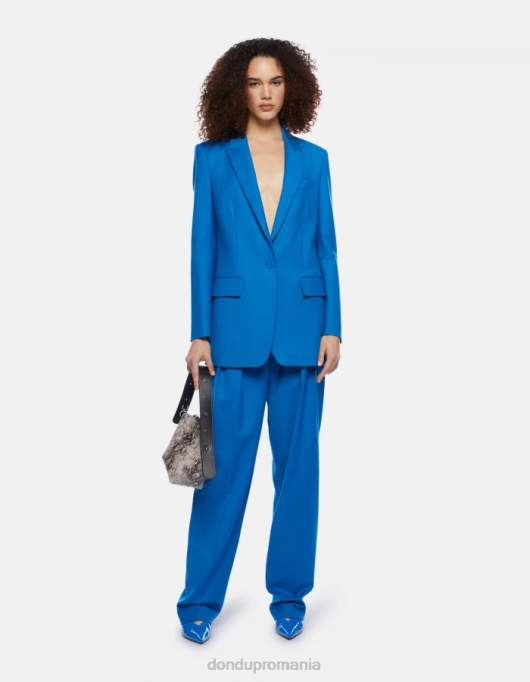 femei pantaloni largi de flanel daly V84D194 îmbrăcăminte turcoaz DONDUP