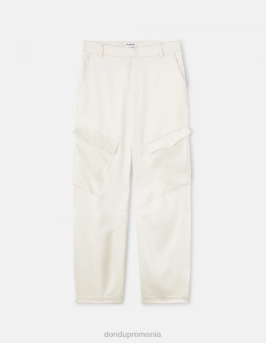 femei pantaloni largi din satin camila V84D198 îmbrăcăminte burro DONDUP