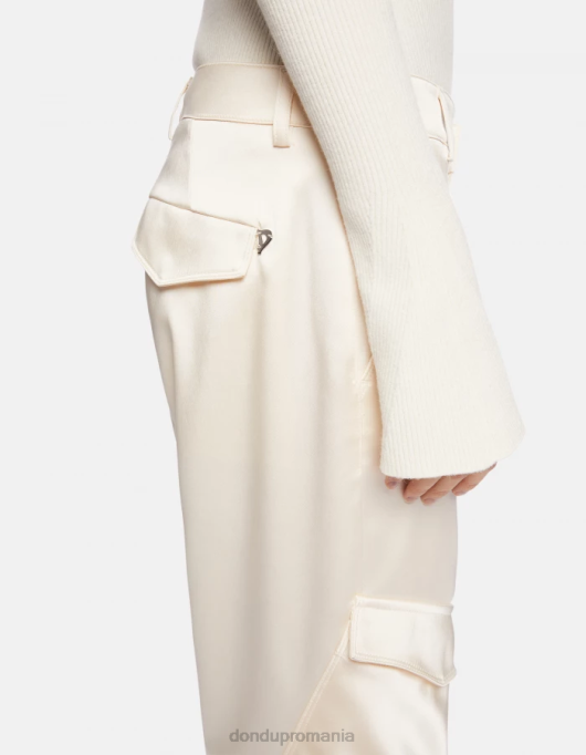 femei pantaloni largi din satin camila V84D198 îmbrăcăminte burro DONDUP