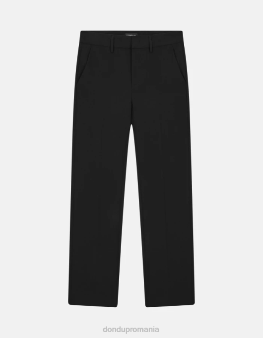 femei pantaloni meli de lână de 30 de inci V84D240 îmbrăcăminte negru DONDUP