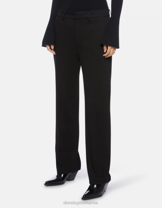 femei pantaloni meli largi din jerseu de 30 inch V84D227 îmbrăcăminte negru DONDUP