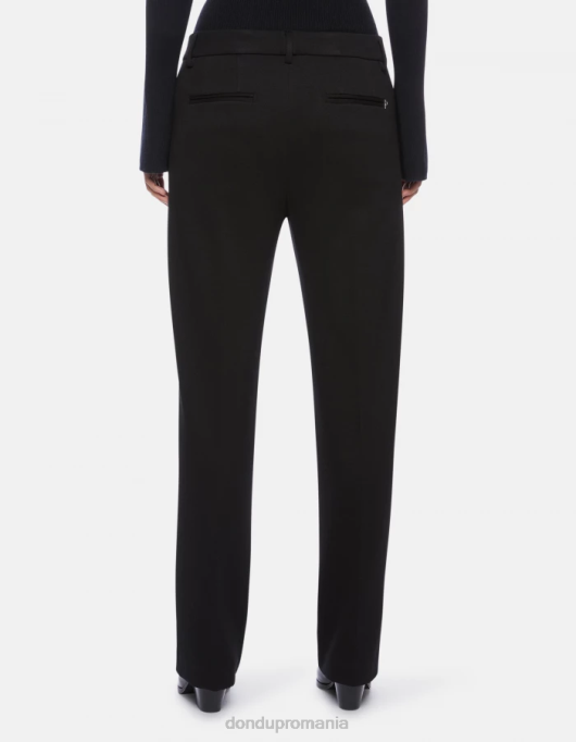 femei pantaloni meli largi din jerseu de 30 inch V84D227 îmbrăcăminte negru DONDUP