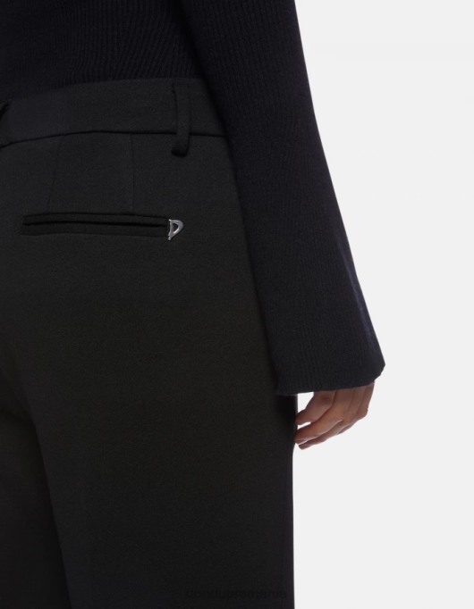 femei pantaloni meli largi din jerseu de 30 inch V84D227 îmbrăcăminte negru DONDUP