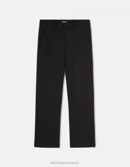 femei pantaloni meli largi din jerseu de 30 inch V84D227 îmbrăcăminte negru DONDUP