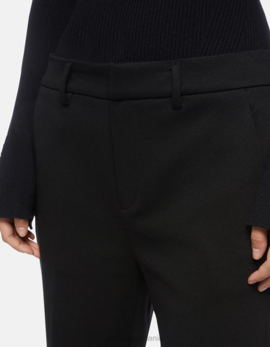 femei pantaloni meli largi din jerseu de 30 inch V84D227 îmbrăcăminte negru DONDUP