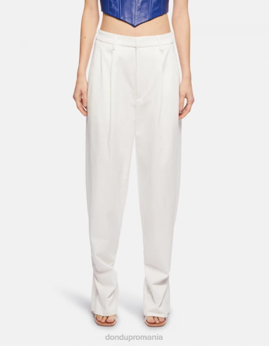femei tru pantaloni largi din bumbac V84D214 îmbrăcăminte alabastru DONDUP