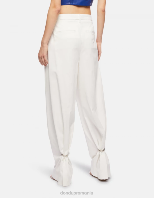 femei tru pantaloni largi din bumbac V84D214 îmbrăcăminte alabastru DONDUP
