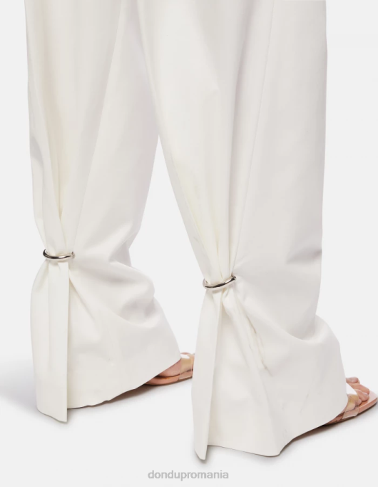 femei tru pantaloni largi din bumbac V84D214 îmbrăcăminte alabastru DONDUP