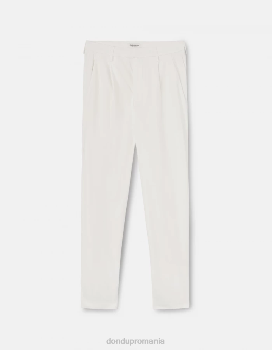 femei tru pantaloni largi din bumbac V84D214 îmbrăcăminte alabastru DONDUP