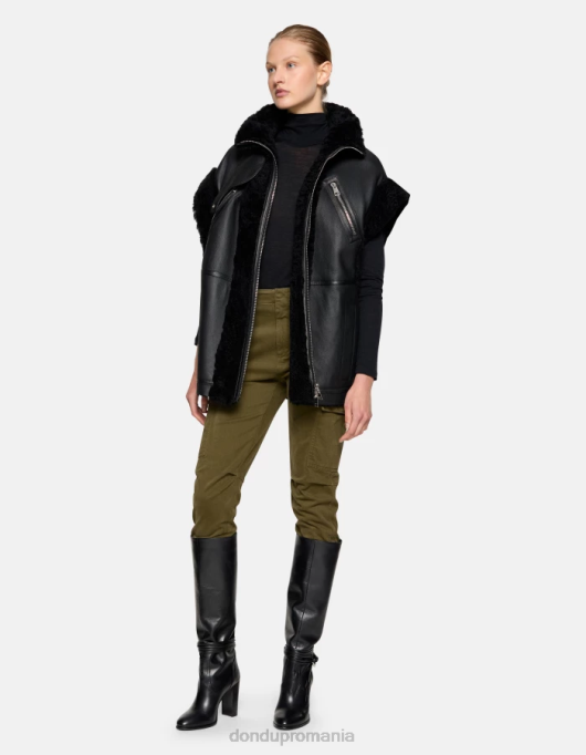femei pantaloni cargo din bumbac eve V84D163 îmbrăcăminte verde armată DONDUP