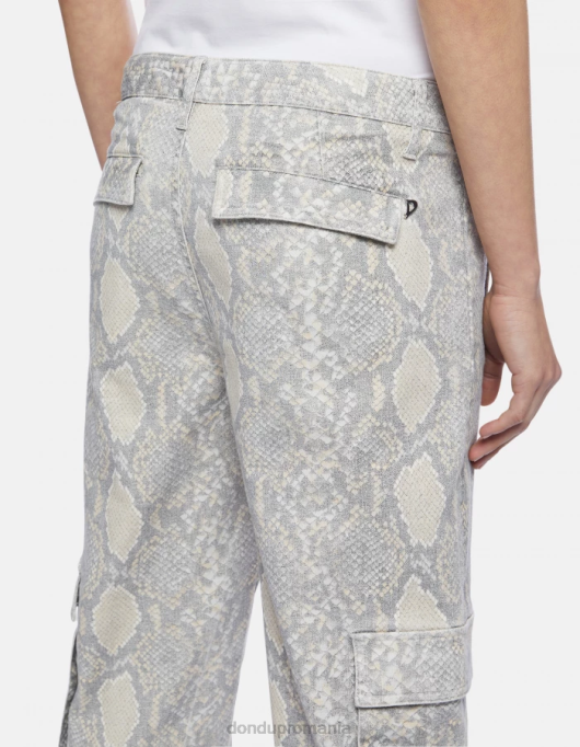 femei pantaloni largi din bumbac imprimat tori V84D119 îmbrăcăminte natural DONDUP