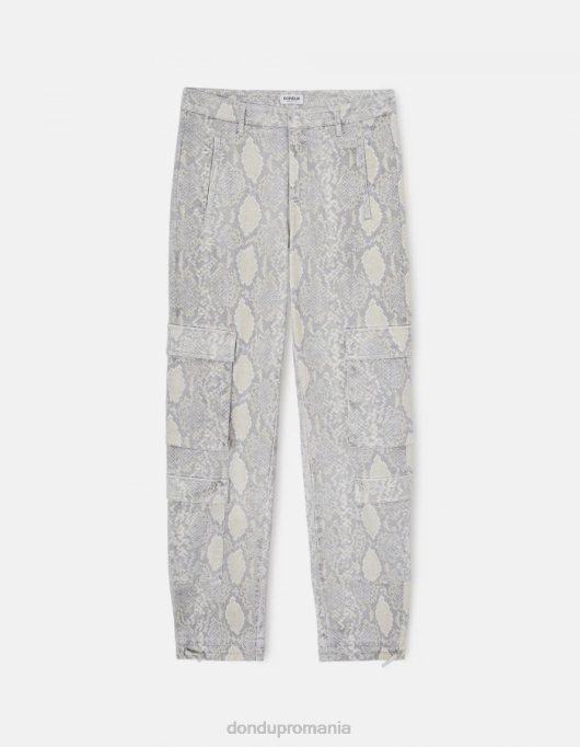 femei pantaloni largi din bumbac imprimat tori V84D119 îmbrăcăminte natural DONDUP