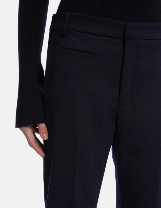 femei Pantaloni de 27 inchi din amestec de lână ariel morcov V84D145 îmbrăcăminte albastru marin DONDUP
