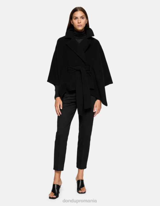 femei pantaloni ariel din bumbac de 27 inchi, de culoare morcov V84D165 îmbrăcăminte negru DONDUP