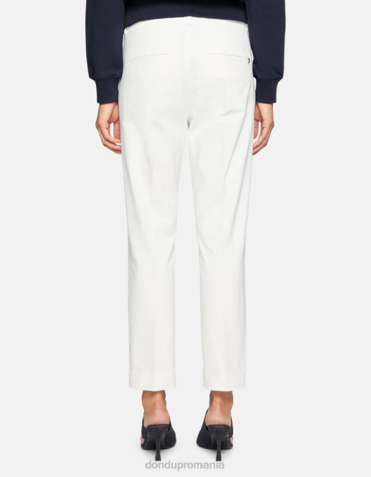femei pantaloni ariel din bumbac de 27 inchi, de culoare morcov V84D166 îmbrăcăminte alabastru DONDUP