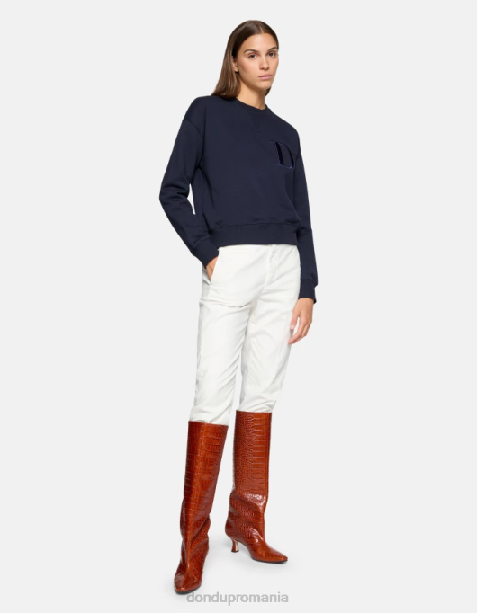 femei pantaloni ariel din bumbac de 27 inchi, de culoare morcov V84D166 îmbrăcăminte alabastru DONDUP