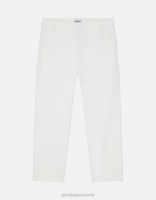 femei pantaloni ariel din bumbac morcov V84D202 îmbrăcăminte alb DONDUP